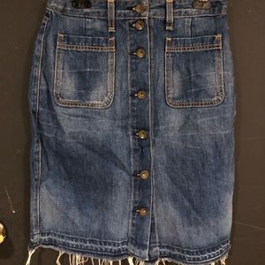PERFECT CONDITION Rag & Bone Distress Denim Skirt